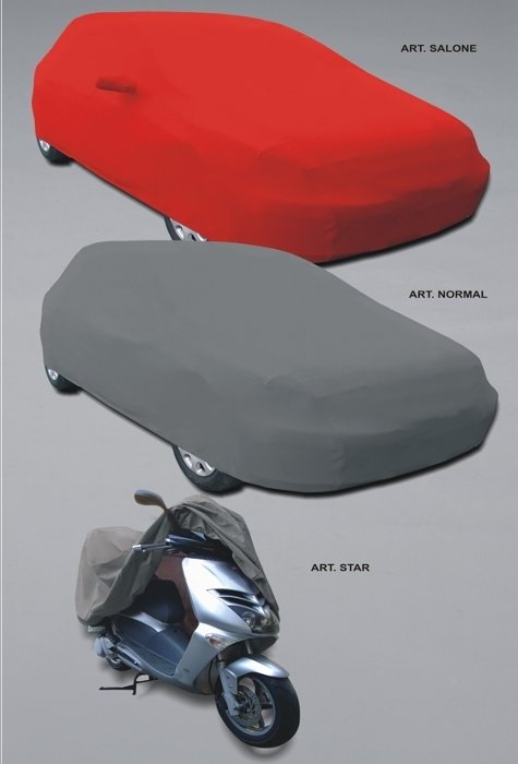 Car anc motorbike covers fot outdoor or indoor use available in different tissues and colours by Prodotti Record Lucca