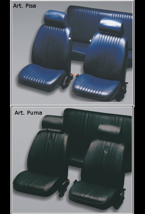 Seat covers made to measure made in ECO leather: Pisa, Puma by Prodotti Record Lucca Italy.